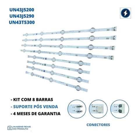 Kit 8 Barras De Led Un43j5200ag Un43j5290ag Un43t5300ag Parcelamento