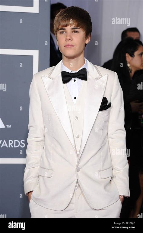 Justin Bieber Arriving At The 53rd Annual Grammy Awards Held At The