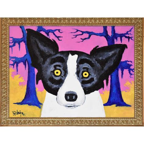 George Rodrigue Blue Dog Original Almost Primary Dog Tiffany