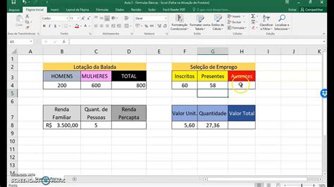 Excel Aula Como Criar F Rmulas Simples Para Realizar C Lculos 19215 Hot Sex Picture