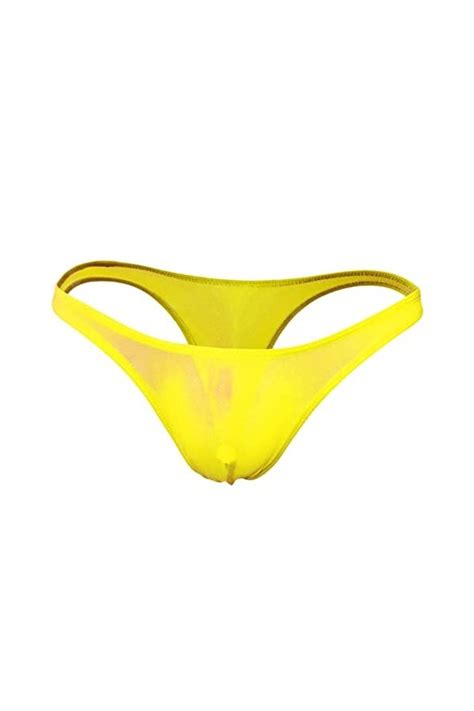 LKRSEEF Sexy Hot String Homme Transparent Moulant Slip Kangourou Si