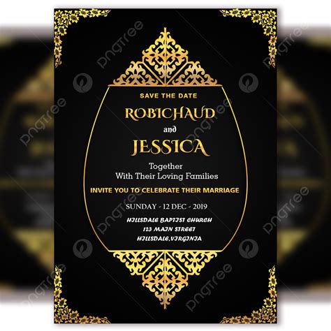 Black Wedding Invitation Templates