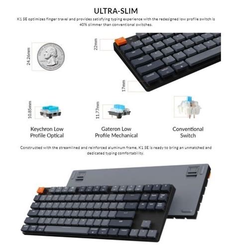 Jual Keychron K1 SE Ultra Slim WHITE Backlight Hot Swap Gateron Mechanical Di Lapak Nmtindo