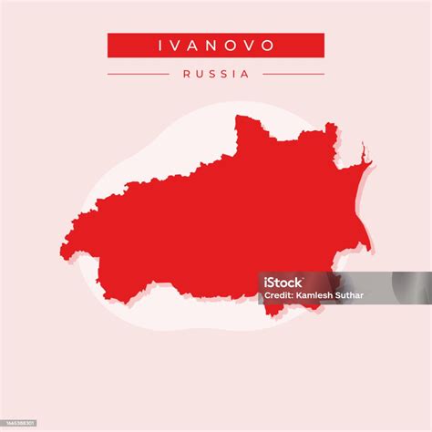vector illustration vector  ivanovo map russia stock illustration  image