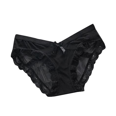 Sdeycui Womens Hipster Underwear Invisible Seamless Bikini Panties Lace Half Back Coverage