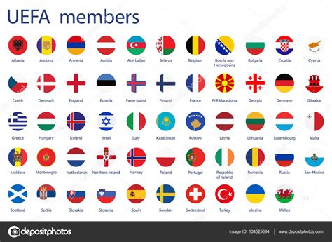 UEFA members flags Stock Vector by ©viktorijareut 134525694