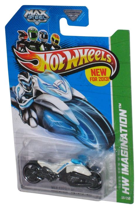 Hot Wheels Hw Imagination White Max Steel Motorcycle Toy Walmart