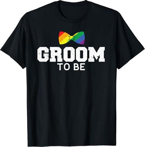 Amazon Groom Lgbt Shirt Gay Wedding Bachelor T Shirt T Shirt Clothing Shoes Jewelry