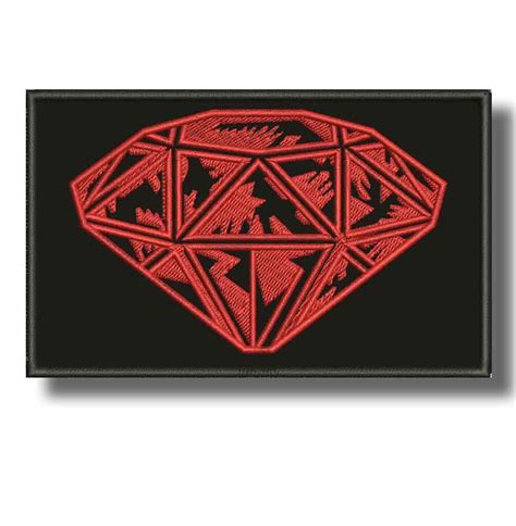 diamond red embroidered patch  cm patch shopcom