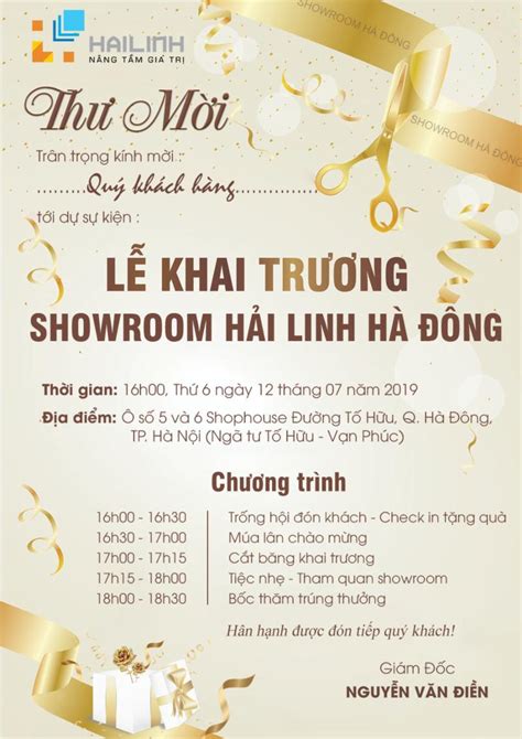 15 Mẫu Thiệp Mời Khai Trương ĐẸp 2024 Hoàng Phong Event