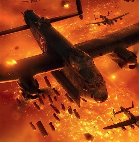 Lancasters Over Berlin 1944 Aircraft Art Wwii Aircraft Military
