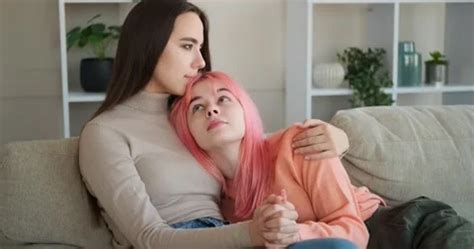 Loving Female Gay Couple Relaxing On Sof Stock Video Pond