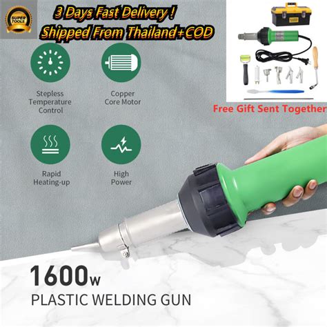 Heat Gun W Plastic Hot Air Welder Heating Gun Vinyl Rod Welding Hot Gas Pistol Tool For