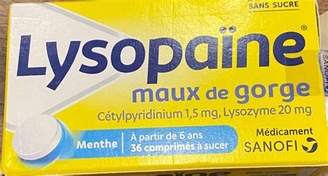 Таблетки для рассасывания Sanofi Lysopaine Menthe | отзывы