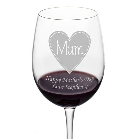 Personalised Mum Wine Glass