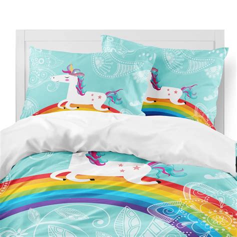 Twin Girls Unicorn Bedding Set Unicorn Bed Set Unicorn Bed In A Bag Unilovers