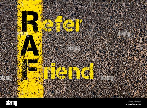 Concept Image Of Accounting Business Acronym Raf Refer A Friend Written