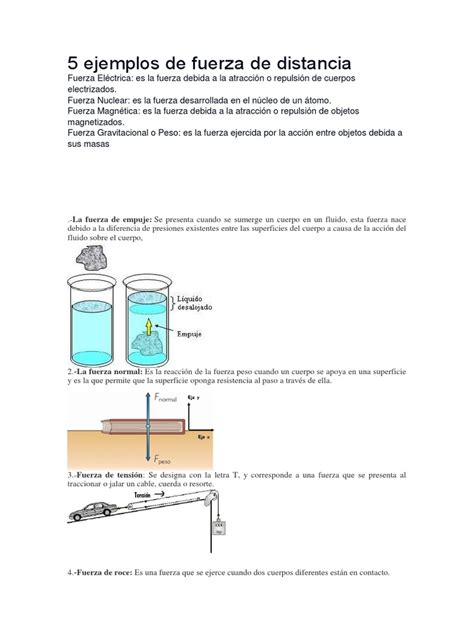 5 Ejemplos De Fuerza De Distancia Pdf