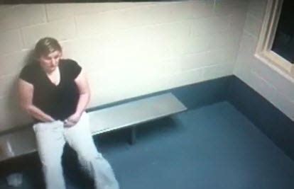 Digging Woman Starts Going In Her Vagina While In A Jail Cell S Of Drugs Fall Out