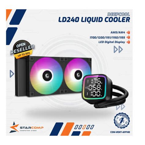 Jual Deepcool Ld Digital Argb Aio Cpu Cooler Mm Liquid Cooler