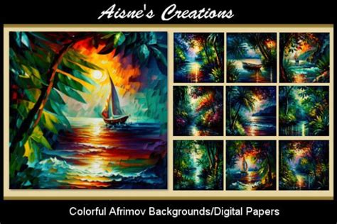 Colorful Afremov Backgrounds Graphic by Aisne · Creative Fabrica