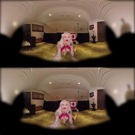 Big Tits Blonde Stripper In Red VR