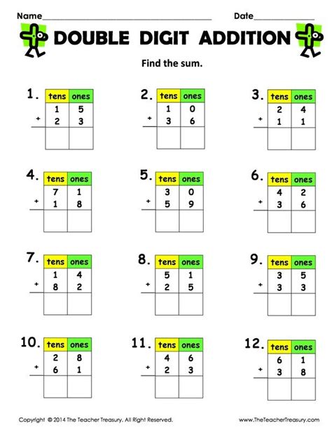 Two Digit Addition Without Regrouping