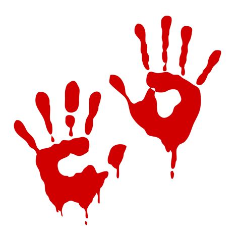 Red Bloody Handprint Element 29565996 Vector Art at Vecteezy