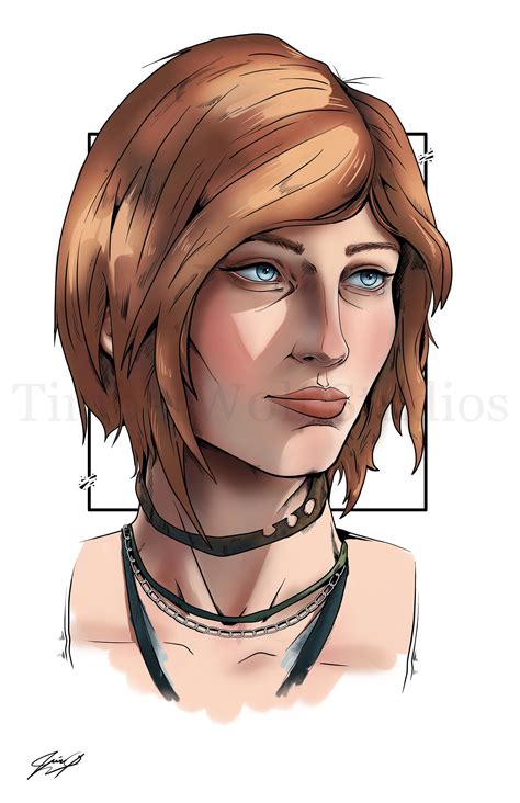 Life Is Strange Chloe Price Brunette Large Original Hand Drawn Illustrated Video Game Print