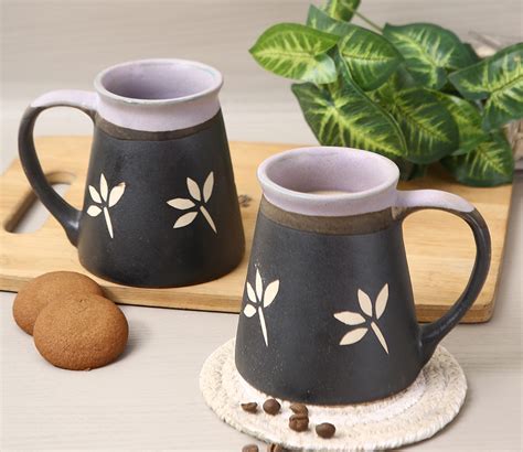 Buy Set of 4 Contemporary Style Coffee Mug at 70% OFF Online | Wooden ...