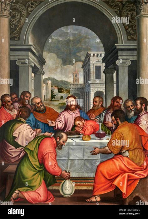 Ultima cena - olio su tela - Pietro Marone - ultimo quarto del XVI ...
