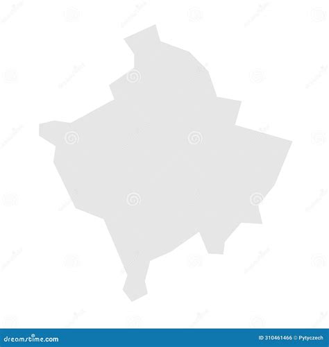 Kosovo Simplified Broken Outline Vector Map 311176295