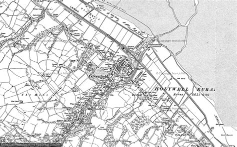 Historic Ordnance Survey Map Of Greenfield 1910