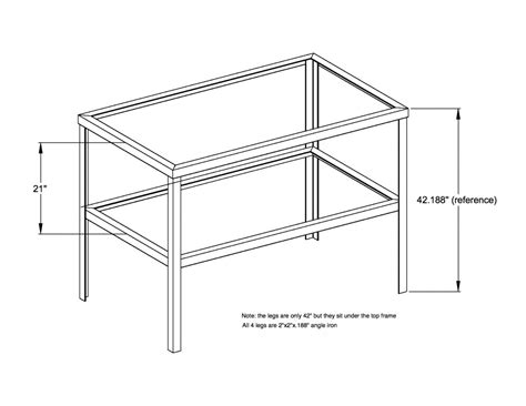 3x5 angle iron welding table frame and leg distance dimensions.tcd ...