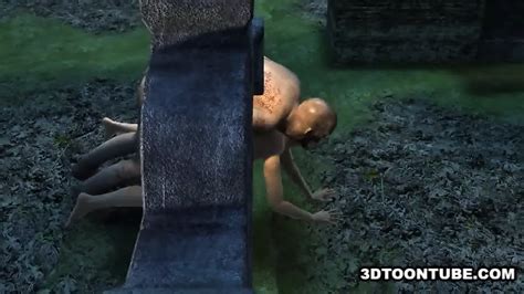 Busty D Cartoon Babe Getting Fucked Hard By A Zombie