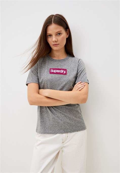 Футболка Superdry, цвет: серый, RTLADN934101 — купить в интернет ...