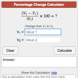 Percentage Change Calculator