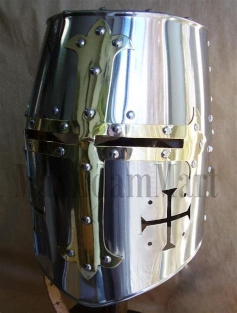 Knights Templars Helmet Crusader Helmet Medieval Knight Etsy