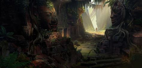 Lara Croft In Ancient Ruin Hd Wallpaper By Tian Zi