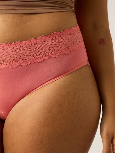 Menstrua N Kalhotky Modibodi Sensual Hi Waist Bikini Light Moderate Art Deco Pink Modi Adp