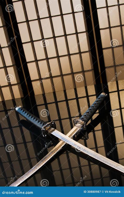Katana And Wakizashi With Naked Stock Image Image Of Asia Ancient
