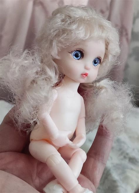 Fashion BJD Doll Nude Movable Joints Matte Face Blue Eyes Blonde Hair Toy New EBay
