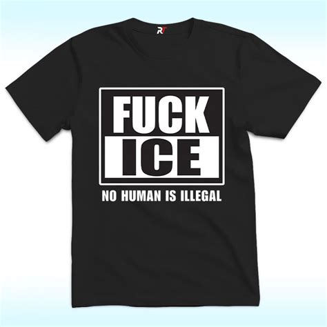 Fuck Ice No Human Is Illegal Shirt Anti Ice Recitethis