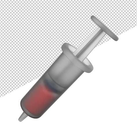 Premium Psd A Syringe With A Red Liquid Inside It