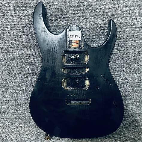 Hsh Black Guitar Double Cutaway Body Diy Project Reverb