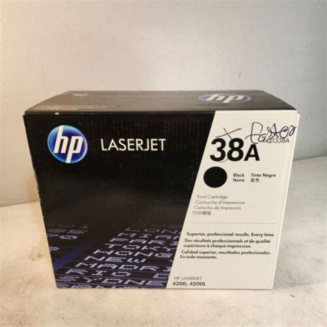 HP Q1338A 38A Black Cartridge For 4200 Genuine New OEM Sealed Box | eBay