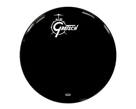 Gretsch Logo Ebony 20 Bass Drum Head Reverb