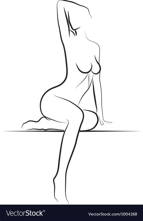 Nude Woman Royalty Free Vector Image VectorStock