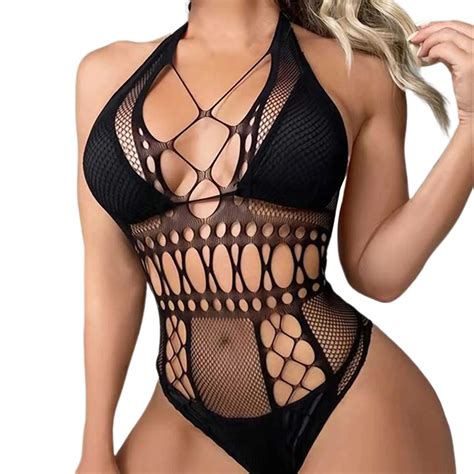 Women Sexy Hollow Fishing Net Underwear Hot Erotic Costume Pajamas Outfit Lace Babydoll Club