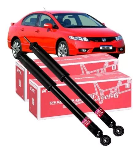 Par Amortecedor Kit Traseiro New Civic Kayaba A Escorrega